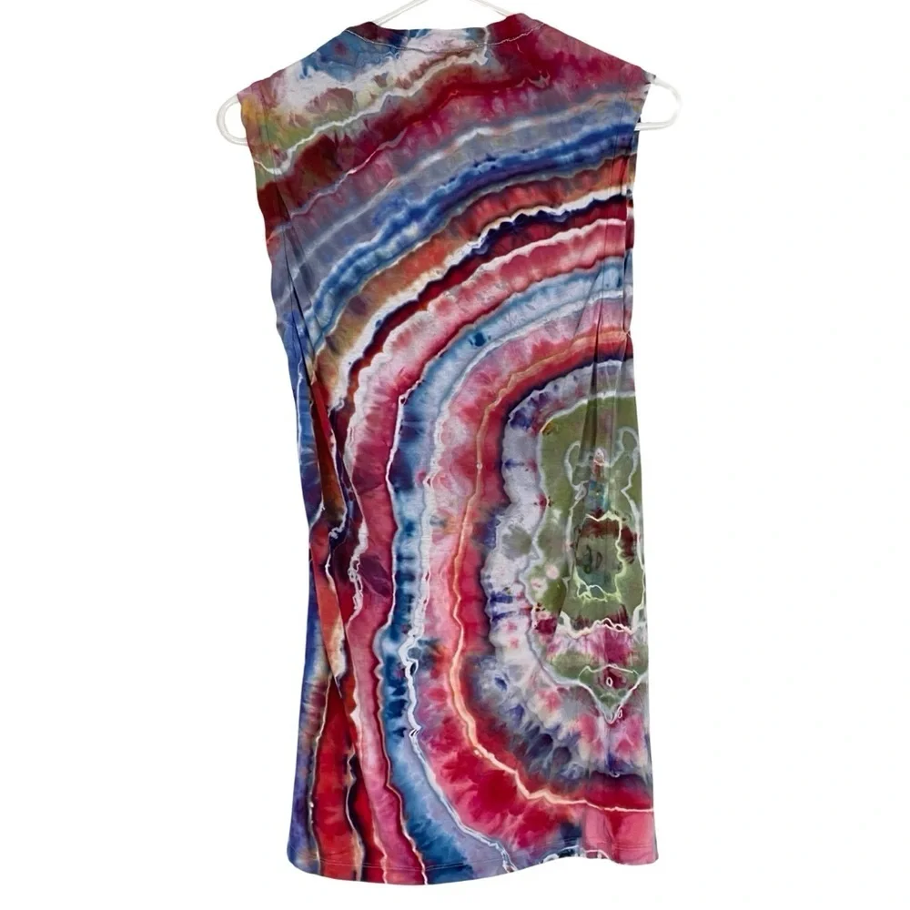 Brunello Cucinelli Long Muscle Tee Shirt Womens Size Small Custom Tie Dye Geode - Picture 2 of 12